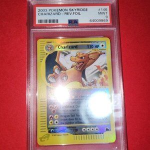 Pokemon PSA 9 Skyridge Reverse Holo Crystal Charizard
